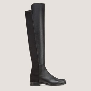 Stuart Weitzman 5050 Over The Knee Leather Boot Black Iconic Stretch Luxury 8.5